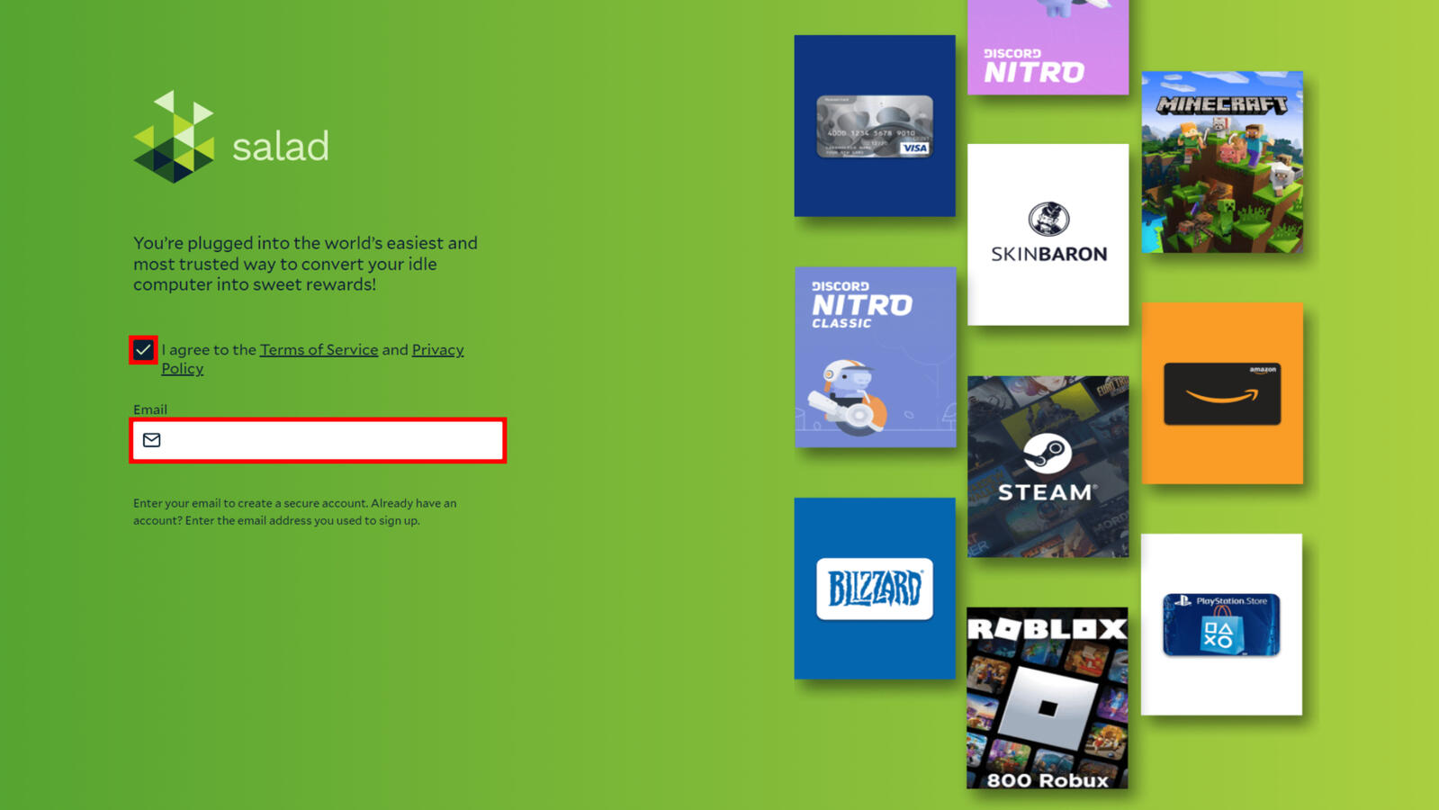 Step 3: Sign up with your email address.